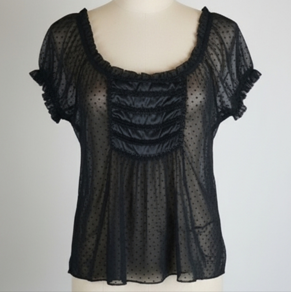 Nicole Black Chemise Flutter Sleeves